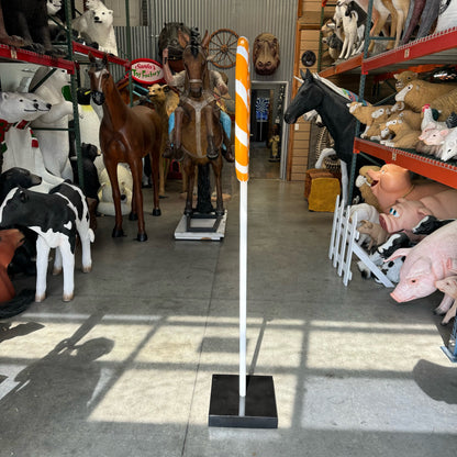 Orange Swirl Lollipop Statue