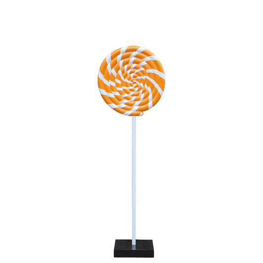 Orange Swirl Lollipop Statue