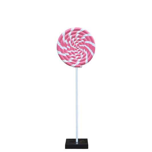 Pink Swirl Lollipop Statue