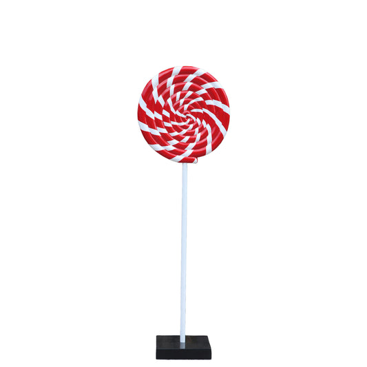 Red Swirl Lollipop Statue