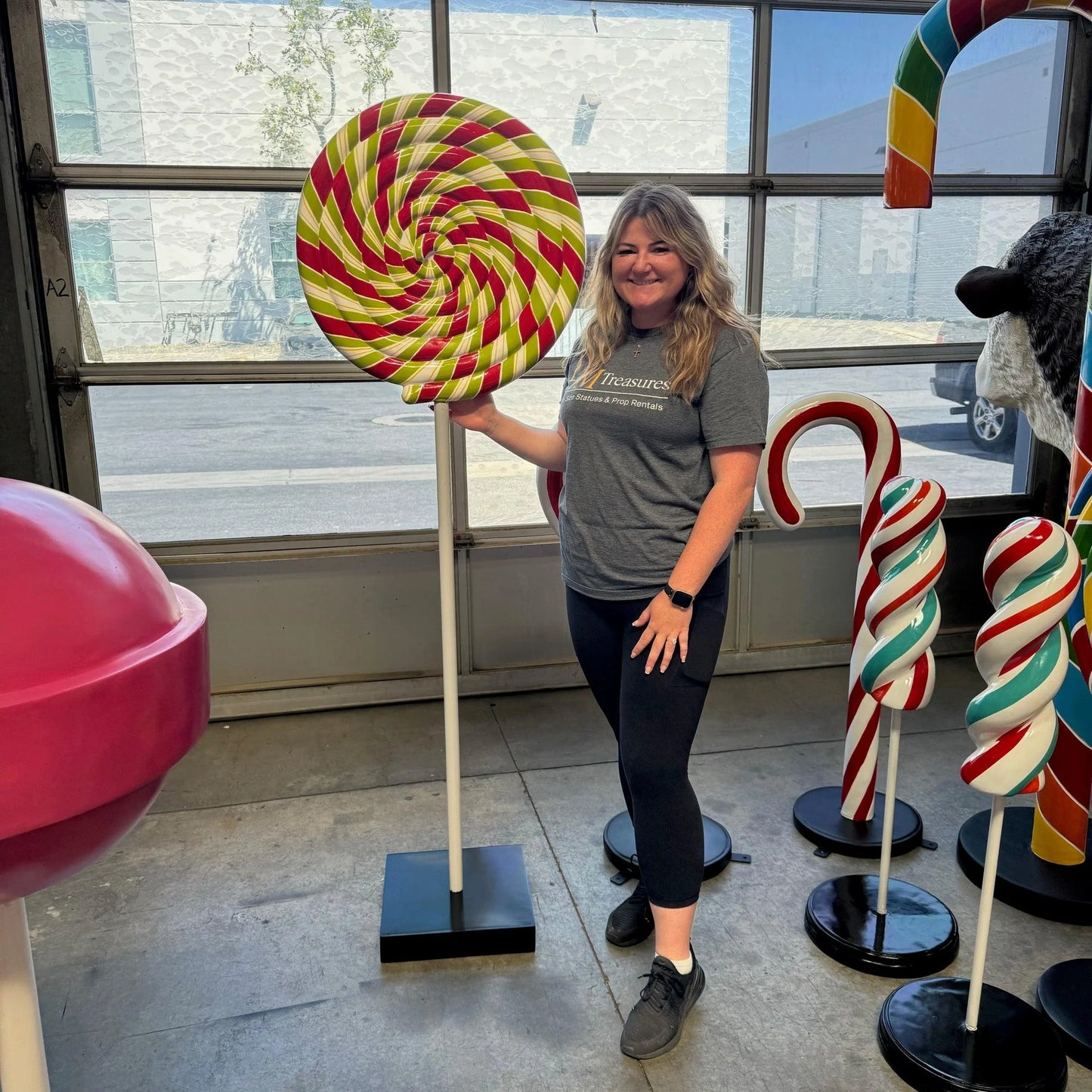 Swirl Lollipop Candy Statue