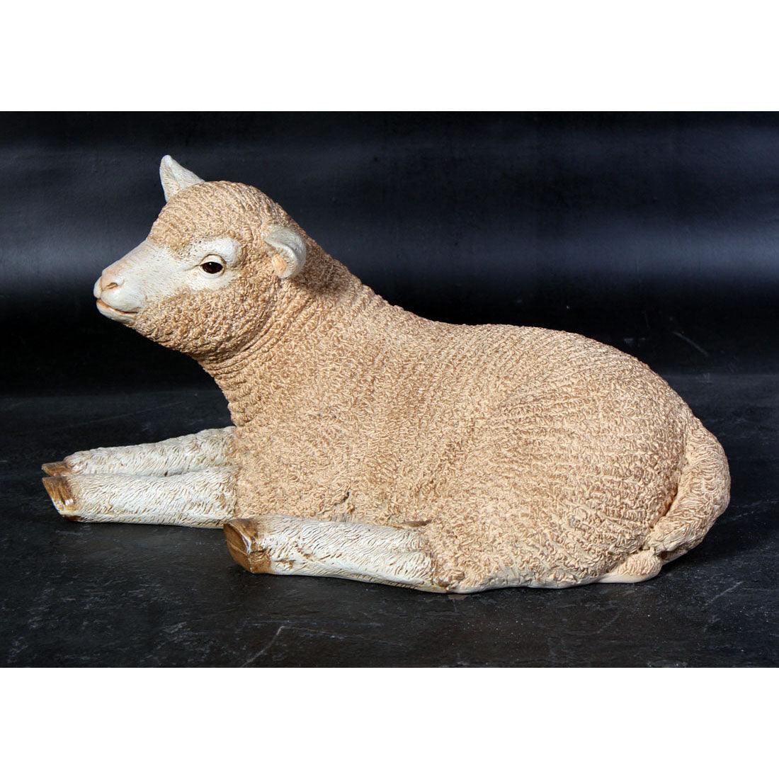 Laying Baby Merino Lamb Statue - LM Treasures Prop Rentals 