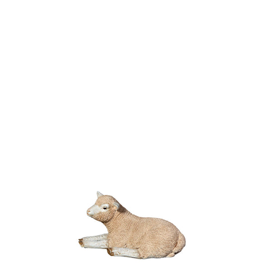 Baby Laying Merino Lamb Statue