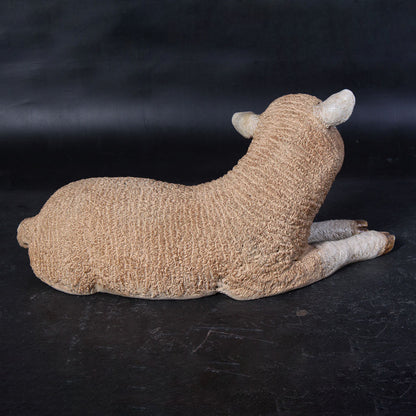 Laying Baby Merino Lamb Statue