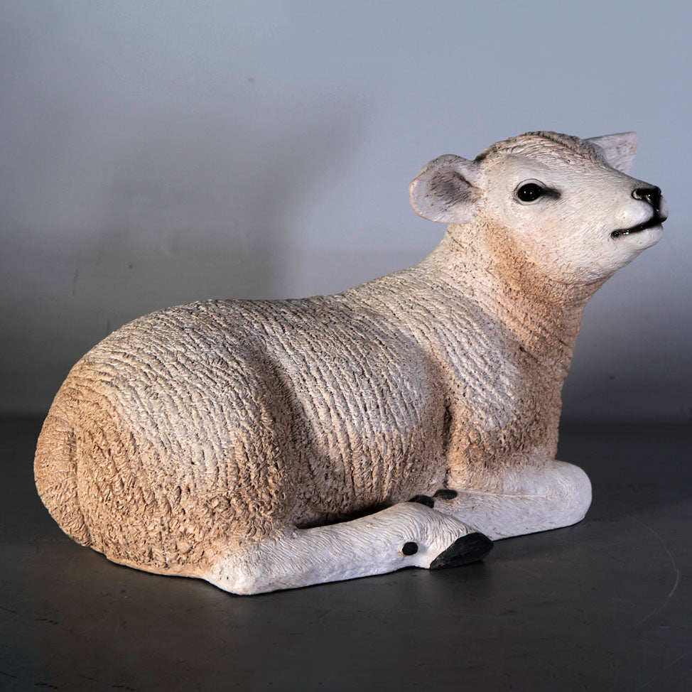 Texelaar Baby Lamb Laying Statue