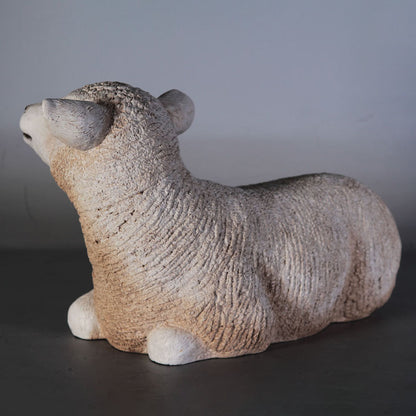 Texelaar Baby Lamb Laying Statue