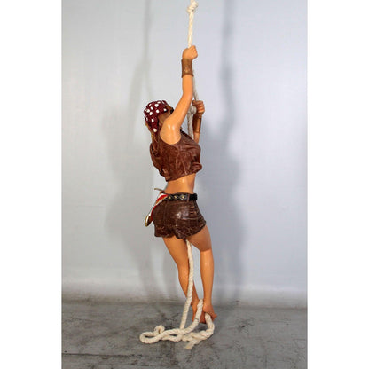 Pirate Lady Hanging In Skirt Life Size Statue - LM Treasures Prop Rentals 