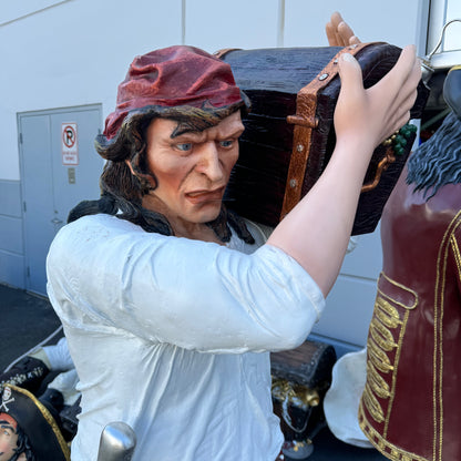 Pirate Holding Treasure Life Size Statue