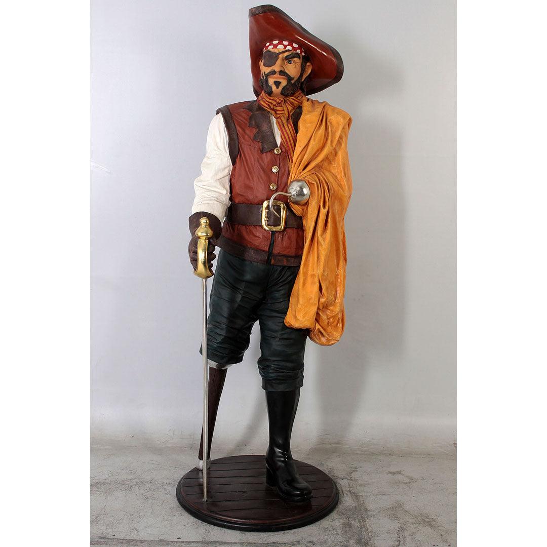 Pirate Wooden Leg Life Size Statue - LM Treasures Prop Rentals 