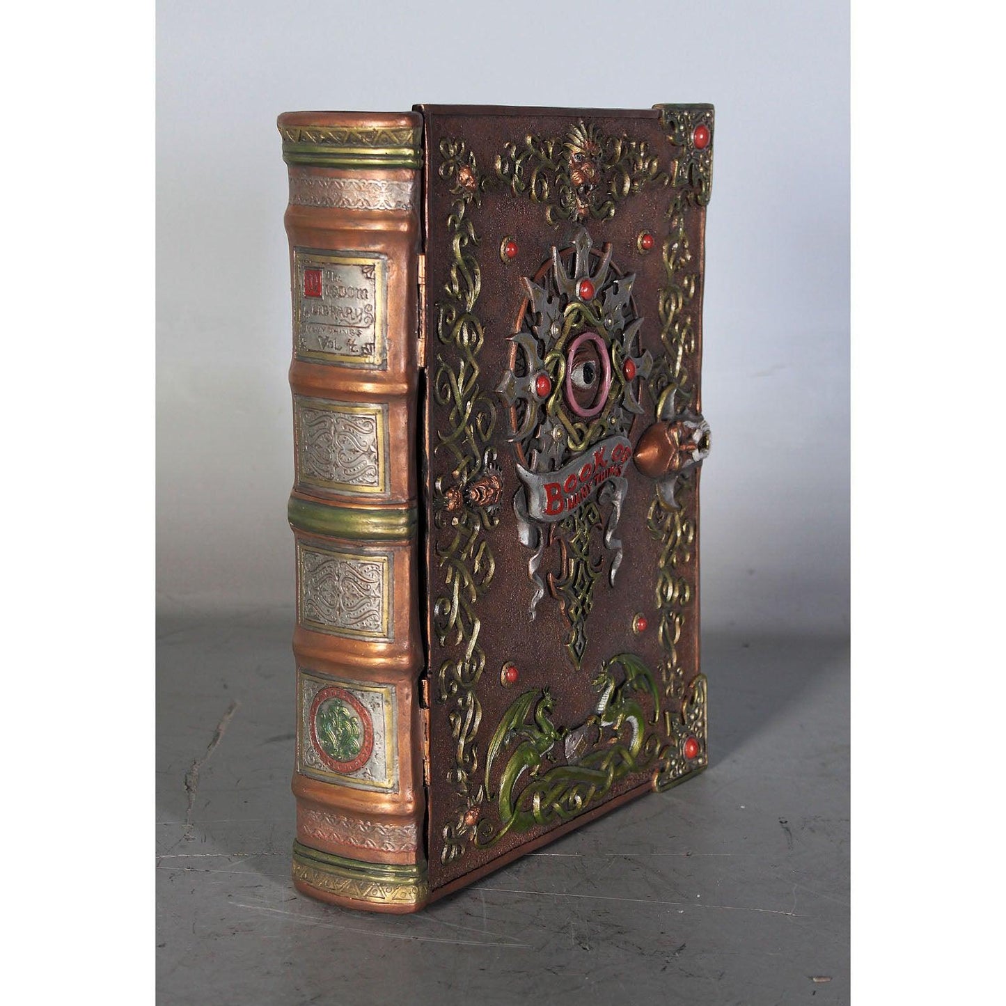 Magic Book Mythical Storage Container Prop Resin Decor - LM Treasures Prop Rentals 