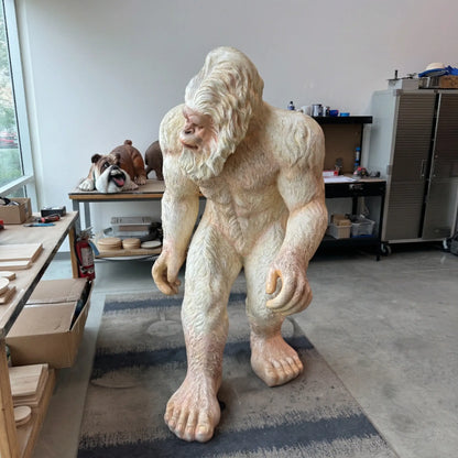 White Abominable Snowman Yeti Statue A0752DTW-110119-H