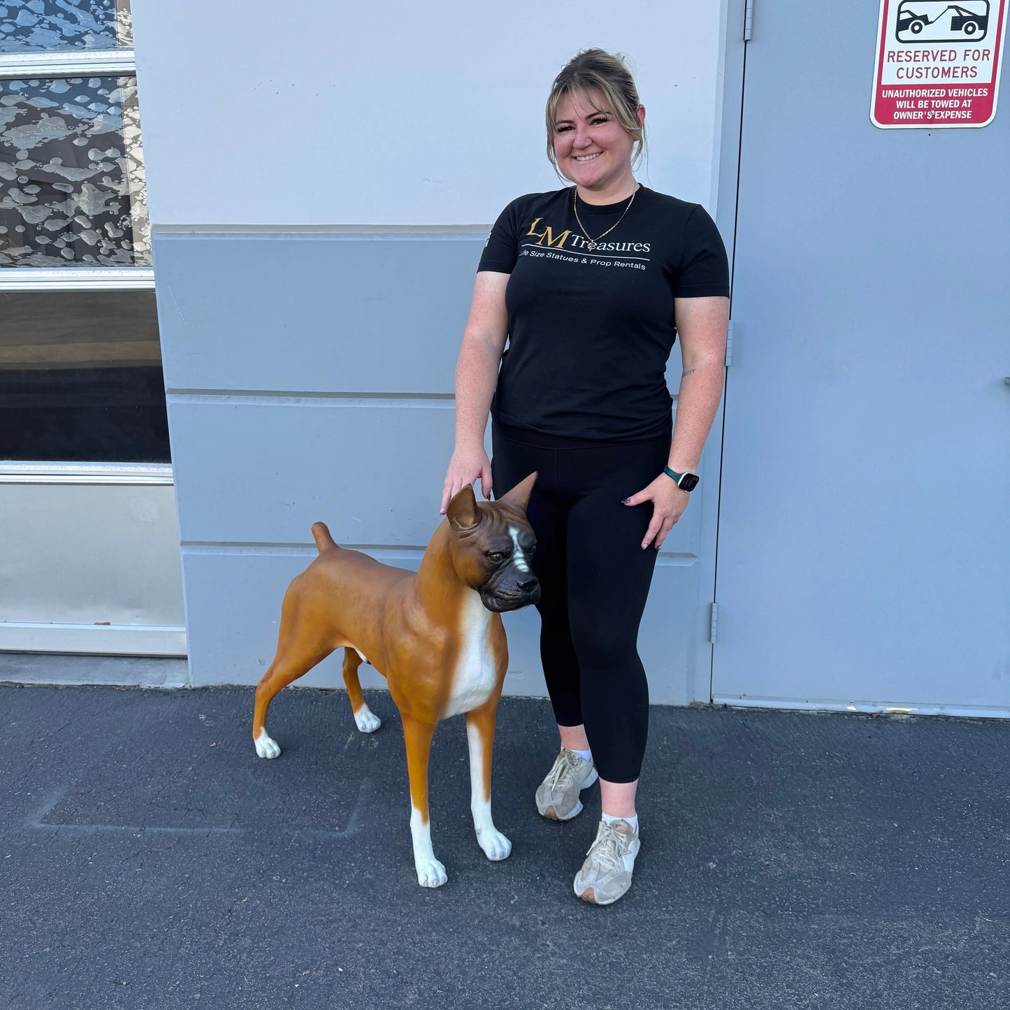 Boxer Dog Statue A0234-110120-H