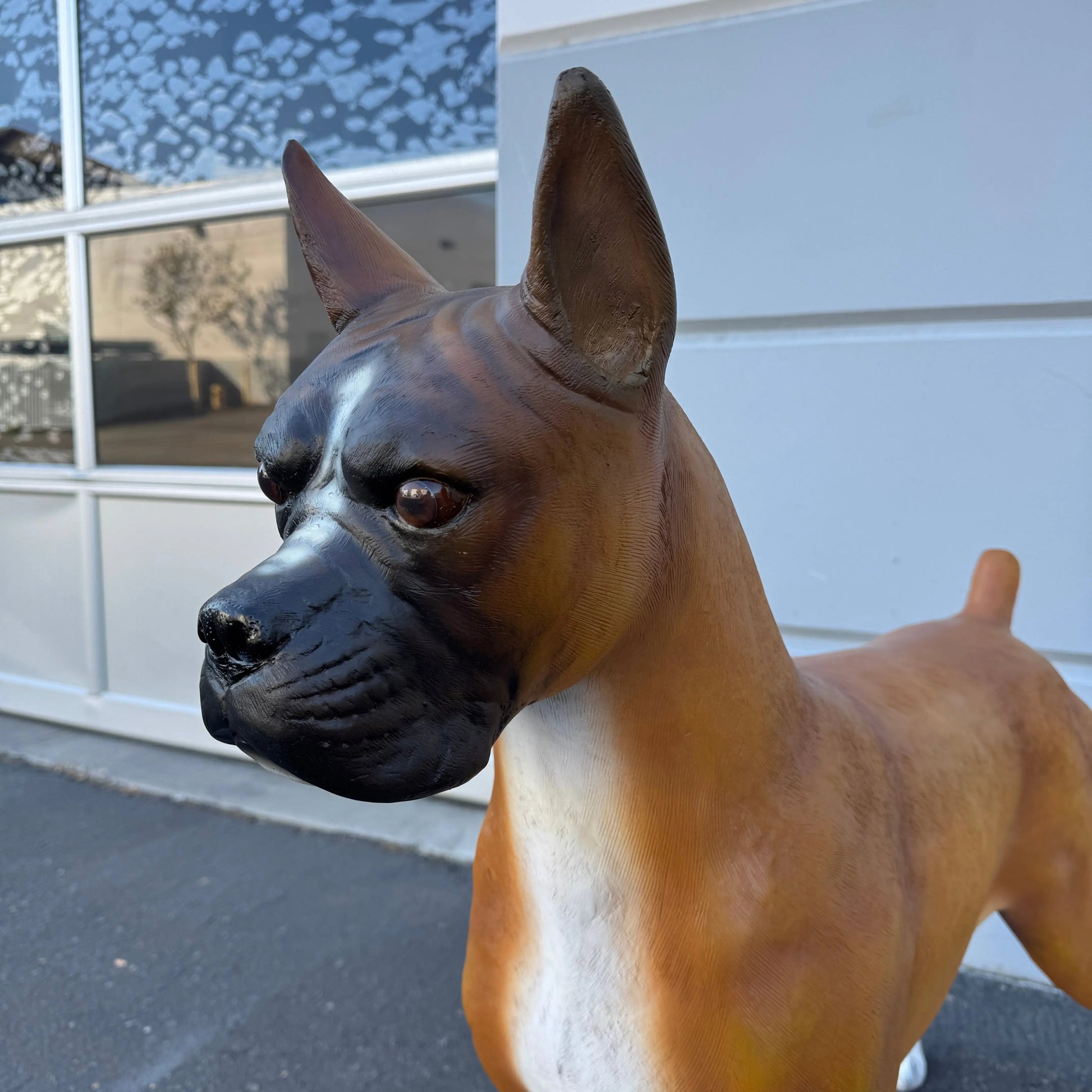 Boxer Dog Statue A0234-110120-H