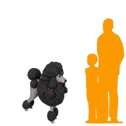 Black French Poodle Life Size Statue A0256BL-110121-H