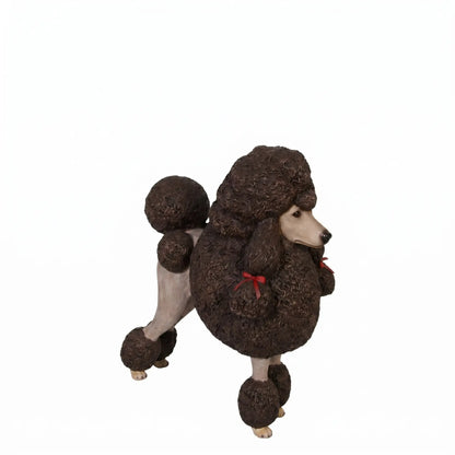 Brown French Poodle Life Size Statue A0256BR-110121-H
