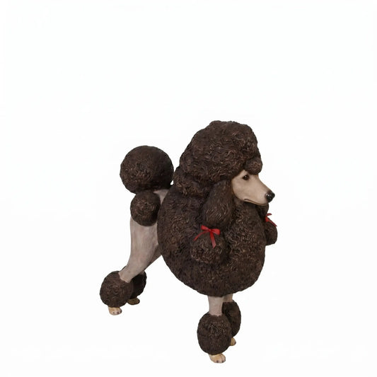 Brown French Poodle Life Size Statue A0256BR-110121-H
