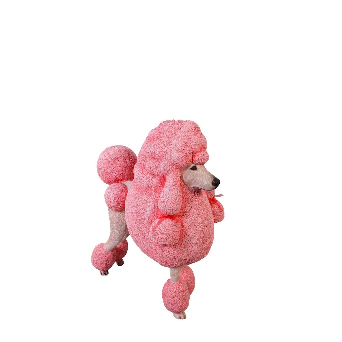 Pink French Poodle Life Size Statue