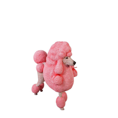 Pink French Poodle Life Size Statue