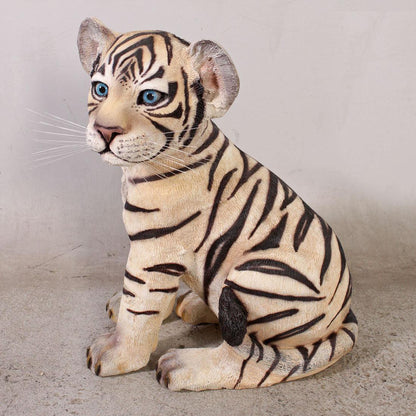 Siberian Tiger Cub Sitting Statue