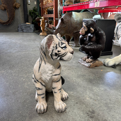 Siberian Tiger Cub Sitting Statue