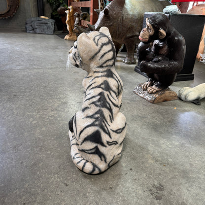 Siberian Tiger Cub Sitting Statue