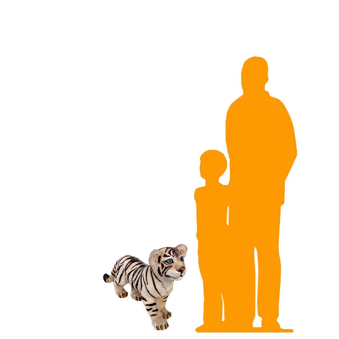 Siberian Tiger Cub Standing Statue