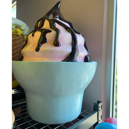 Ice Cream Strawberry Sundae Cup Statue