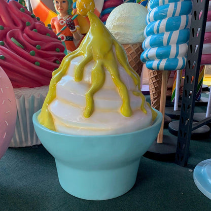 Ice Cream Vanilla Sundae Cup Statue - LM Treasures Prop Rentals 