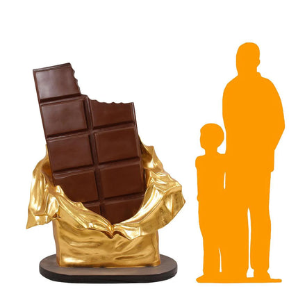 Giant Gold Chocolate Bar Statue