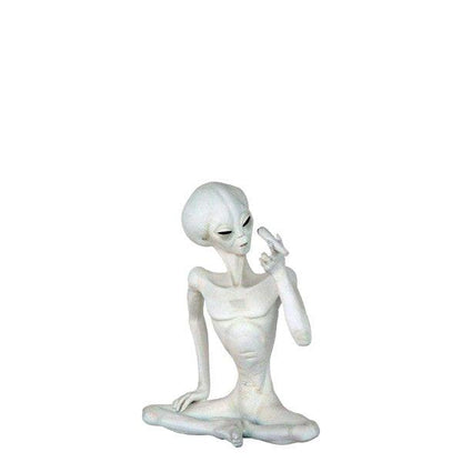 Alien Sitting With Cigar Life Size Statue