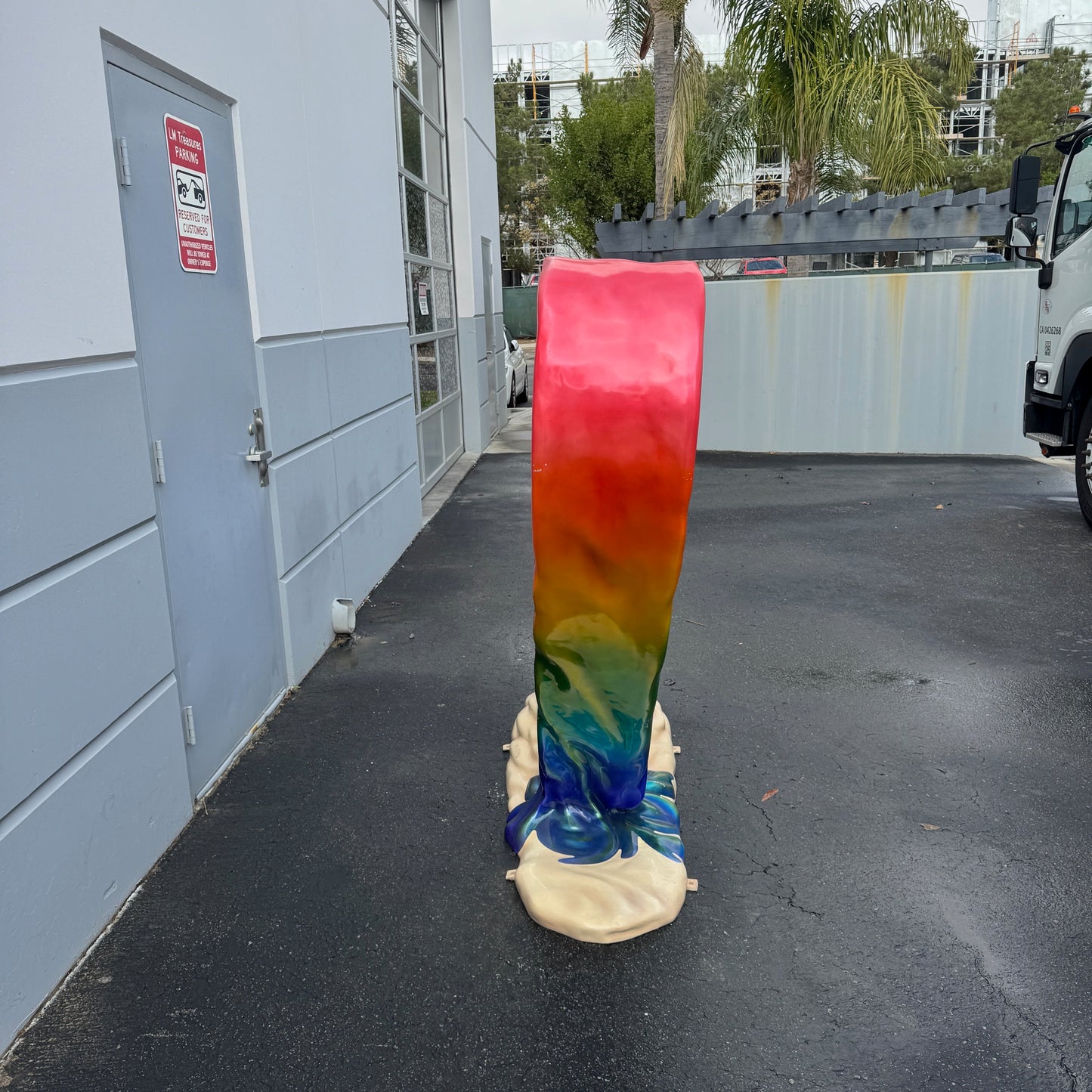 Large Rainbow Popsicle Statue