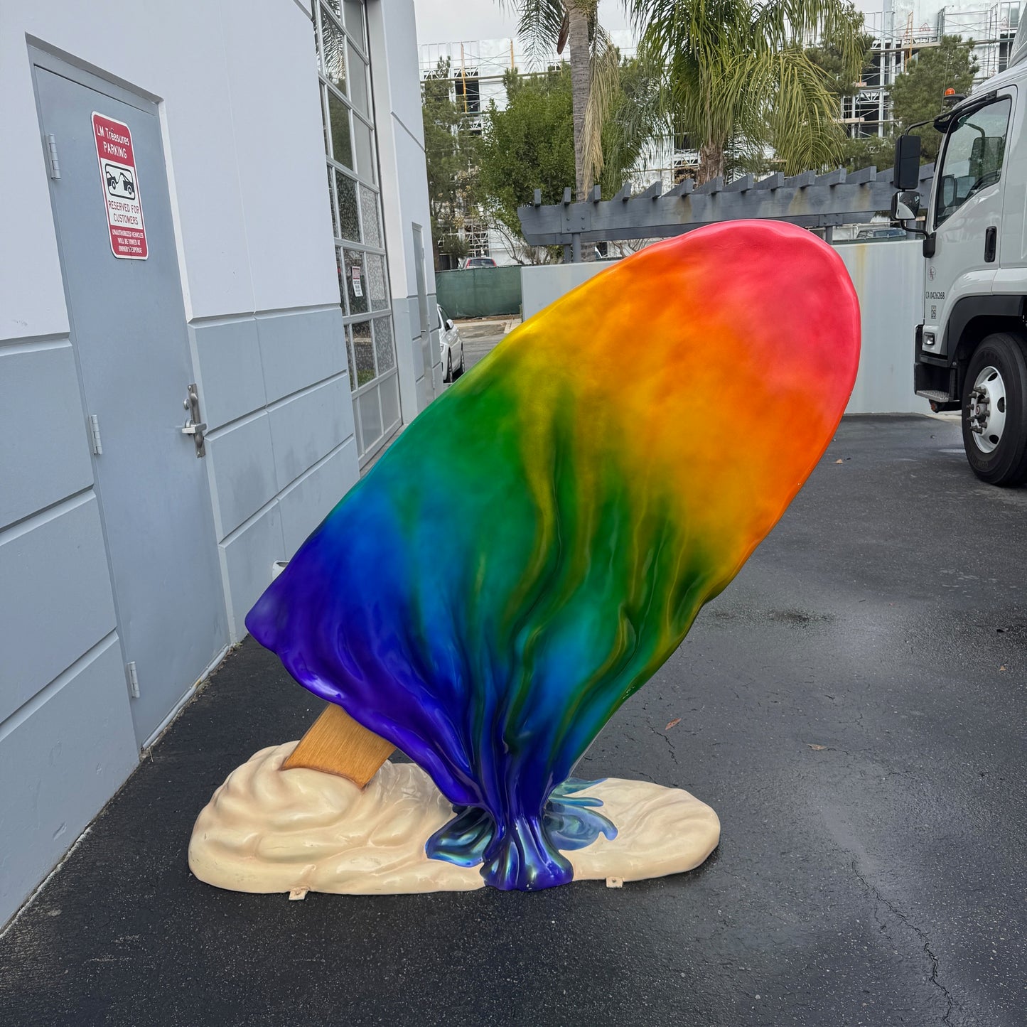 Large Rainbow Popsicle Statue