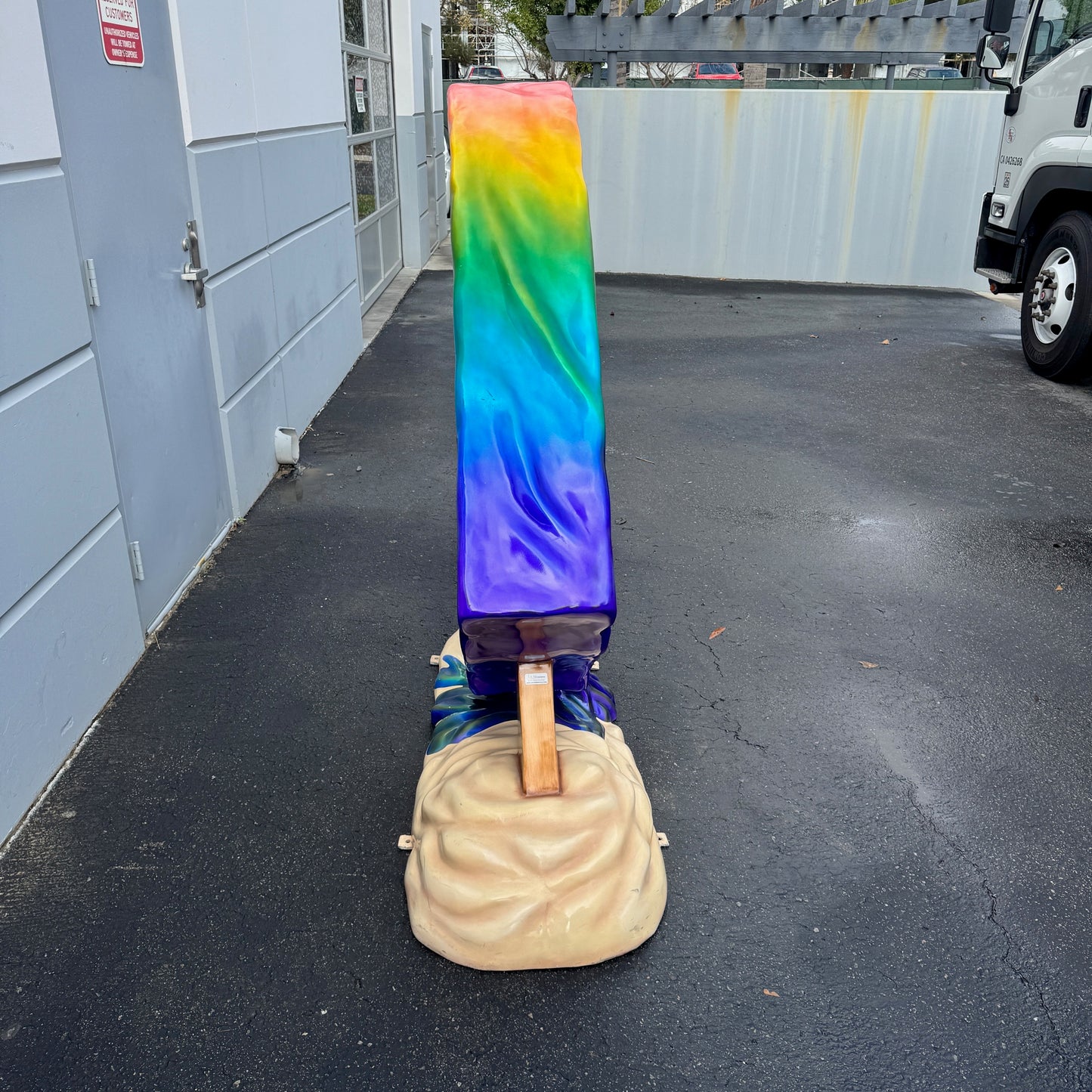 Large Rainbow Popsicle Statue