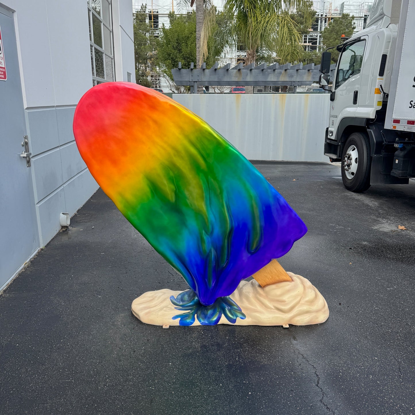 Large Rainbow Popsicle Statue