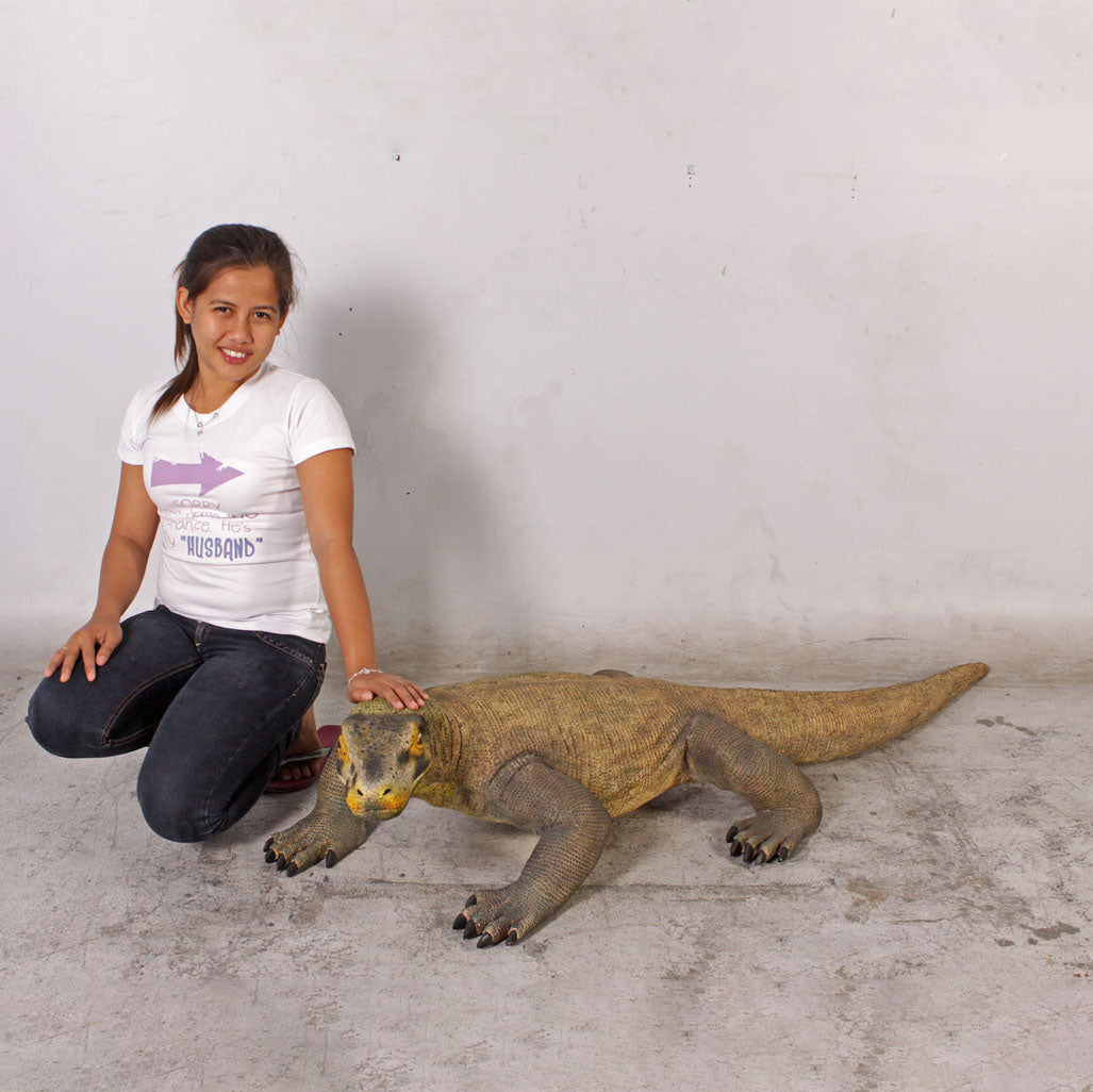 Komodo Dragon Life Size Statue A0894-120001-H
