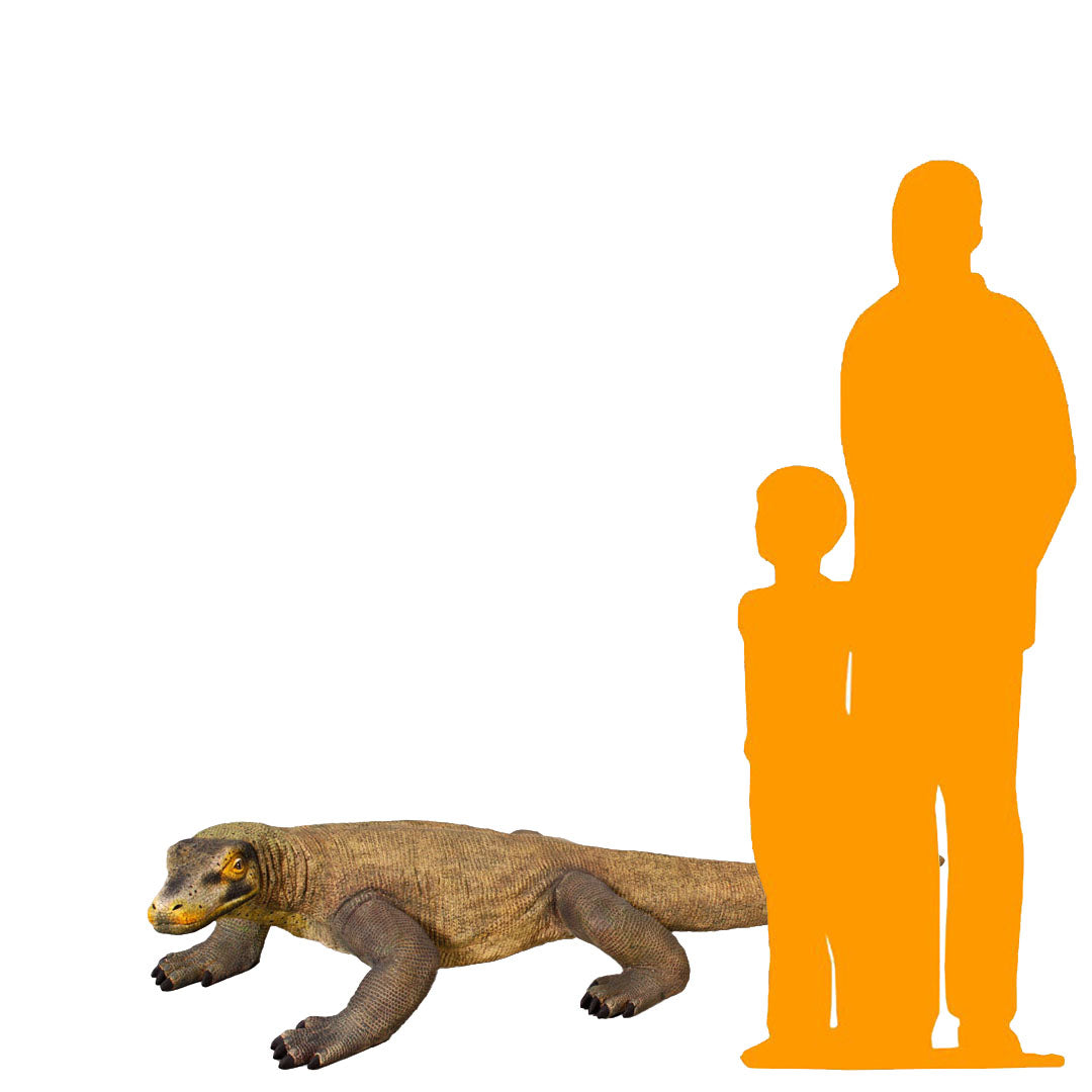 Komodo Dragon Life Size Statue A0894-120001-H