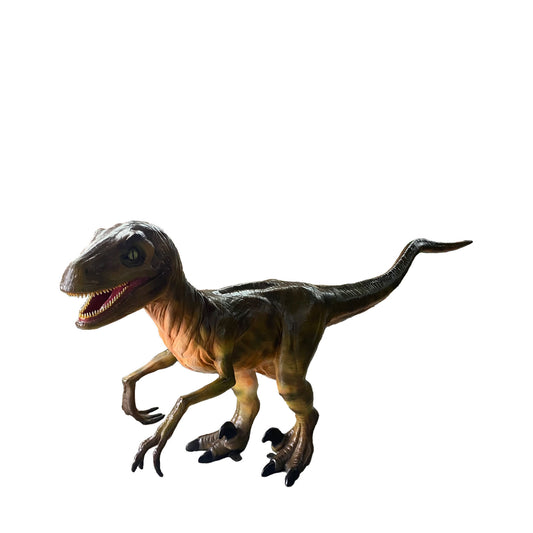 Brown Deinonychus Dinosaur Statue