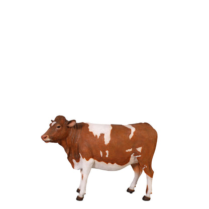 Guernsey Cow Standing Life Size Statue