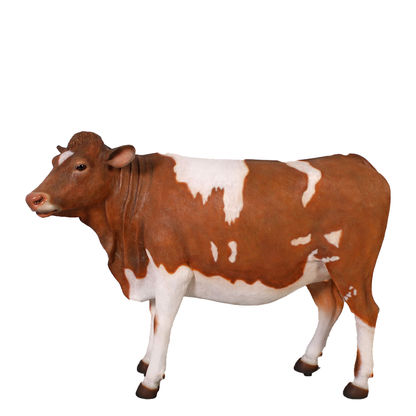 Guernsey Cow Standing Life Size Statue