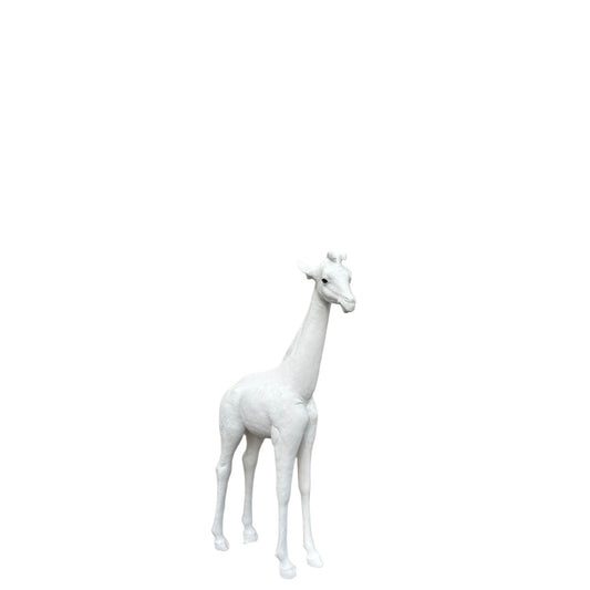 White Baby Giraffe Statue