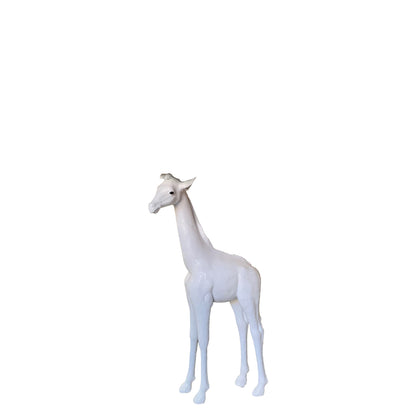 White Baby Giraffe Statue