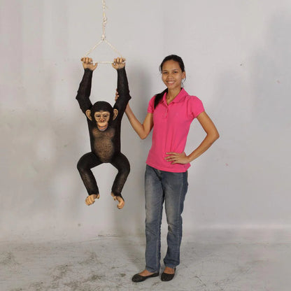 Hanging Monkey On Rope Statue