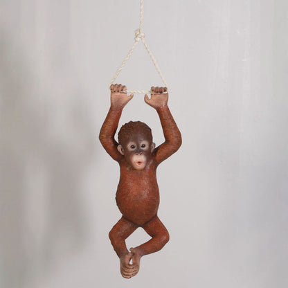 Hanging Baby Orangutan Monkey Statue A0893-120041-H