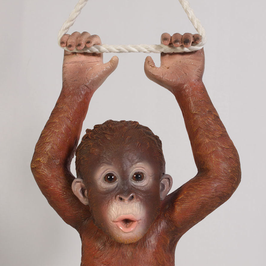 Hanging Baby Orangutan Monkey Statue A0893-120041-H