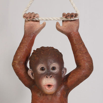 Hanging Baby Orangutan Monkey Statue A0893-120041-H