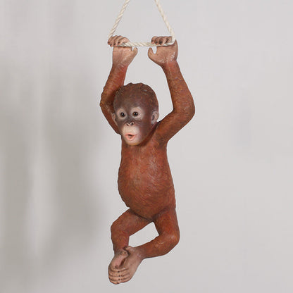 Hanging Baby Orangutan Monkey Statue A0893-120041-H