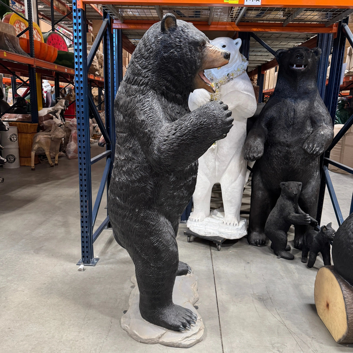 Growling Black Bear Statue A0895B-120049-H