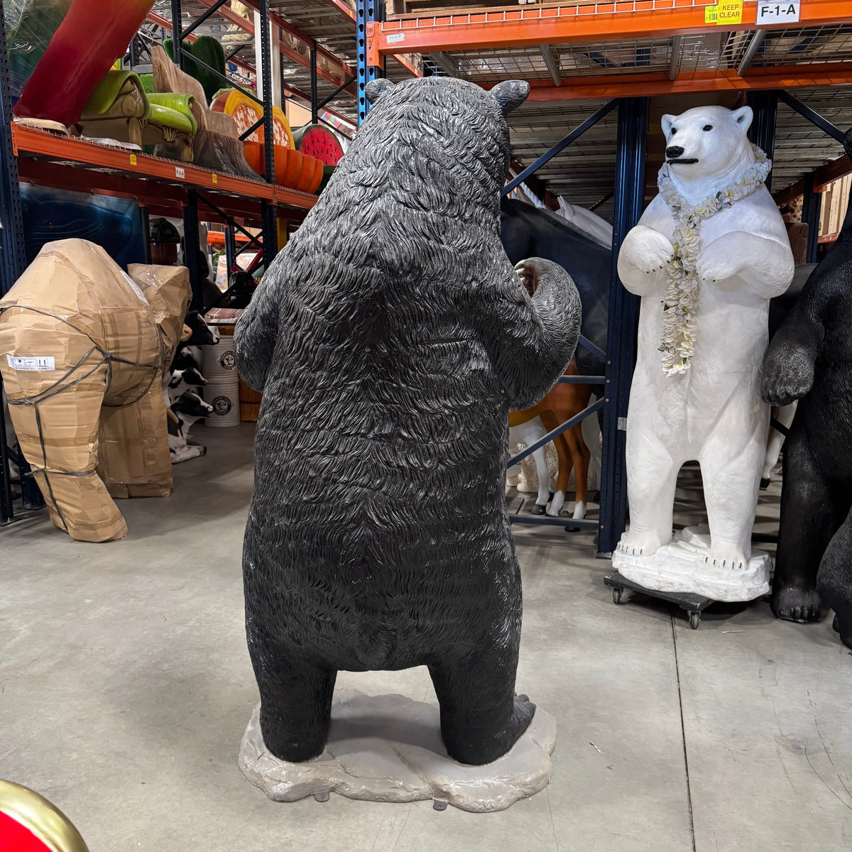 Growling Black Bear Statue A0895B-120049-H