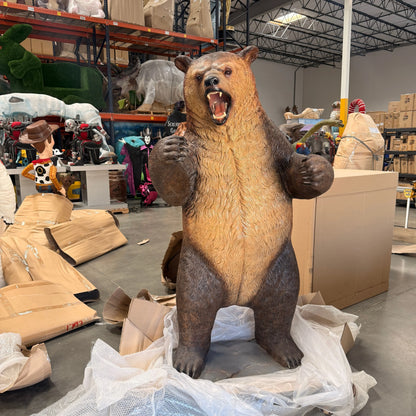 Growling Grizzly Bear Statue A0895-120049-H