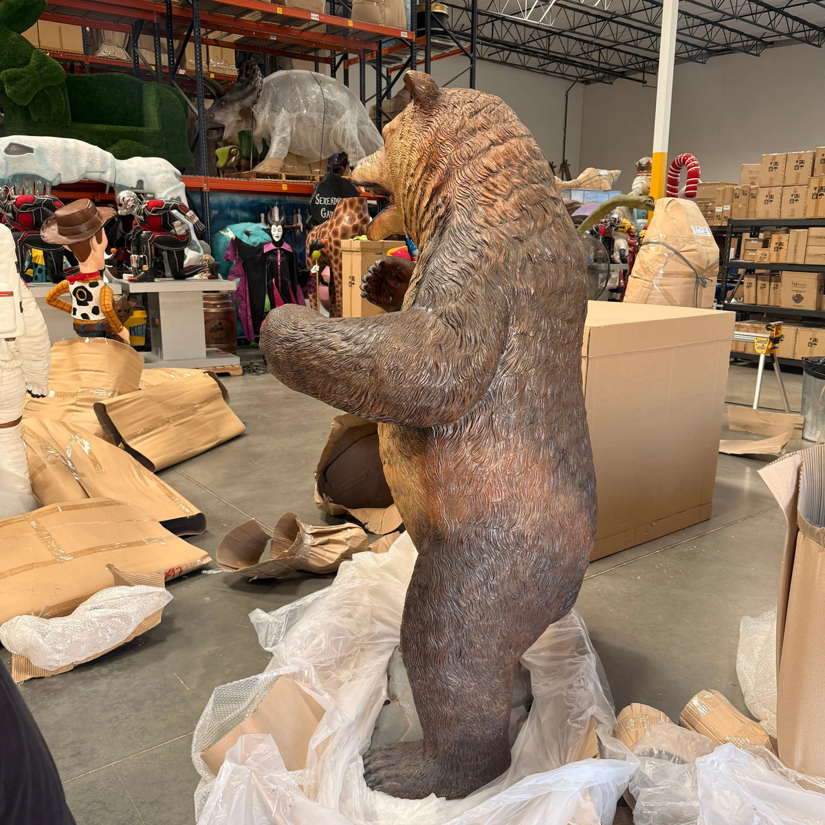 Growling Grizzly Bear Statue A0895-120049-H